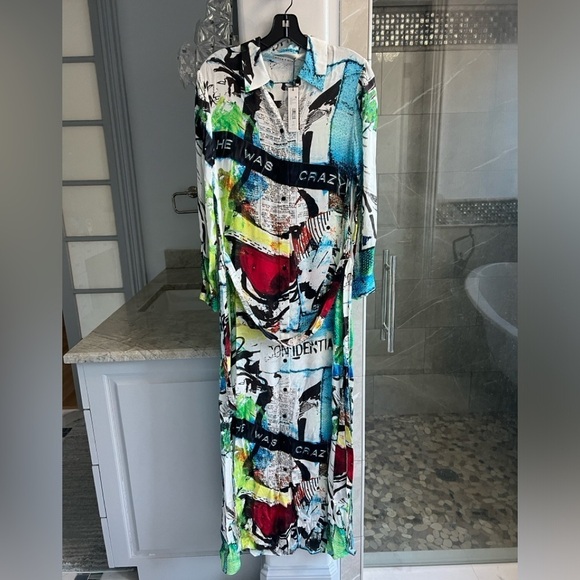 Alice + Olivia X Basquiat Chassidy Maxi Shirt Dress - Picture 11 of 16